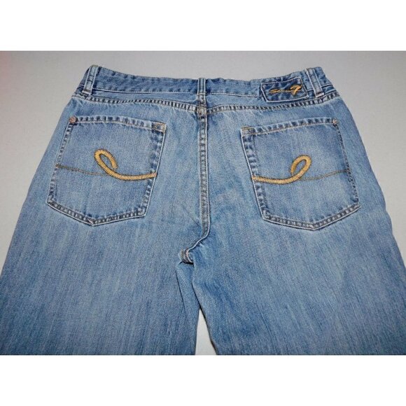 SEVEN 7 WOMEN'S BLUE JEANS SIZE 34, INSEAM MEASURES APPROXIMATELY 31 INCHES - Picture 2 of 7